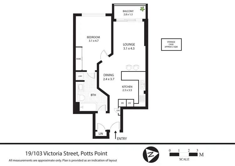 Floorplan of Homely apartment listing, 103 Victoria Street, Potts Point NSW 2011