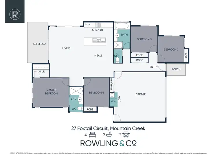Floorplan of Homely house listing, 27 Foxtail Circuit, Mountain Creek QLD 4557