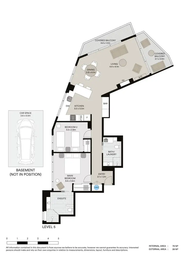 Floorplan of Homely unit listing, 5A/2 Nineteenth Avenue, Palm Beach QLD 4221