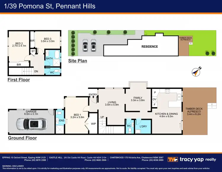 Floorplan of Homely semi-detached listing, 1/39 Pomona Street, Pennant Hills NSW 2120