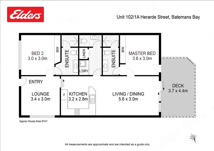Floorplan of Homely unit listing, 102/1A Herarde Street, Batemans Bay NSW 2536