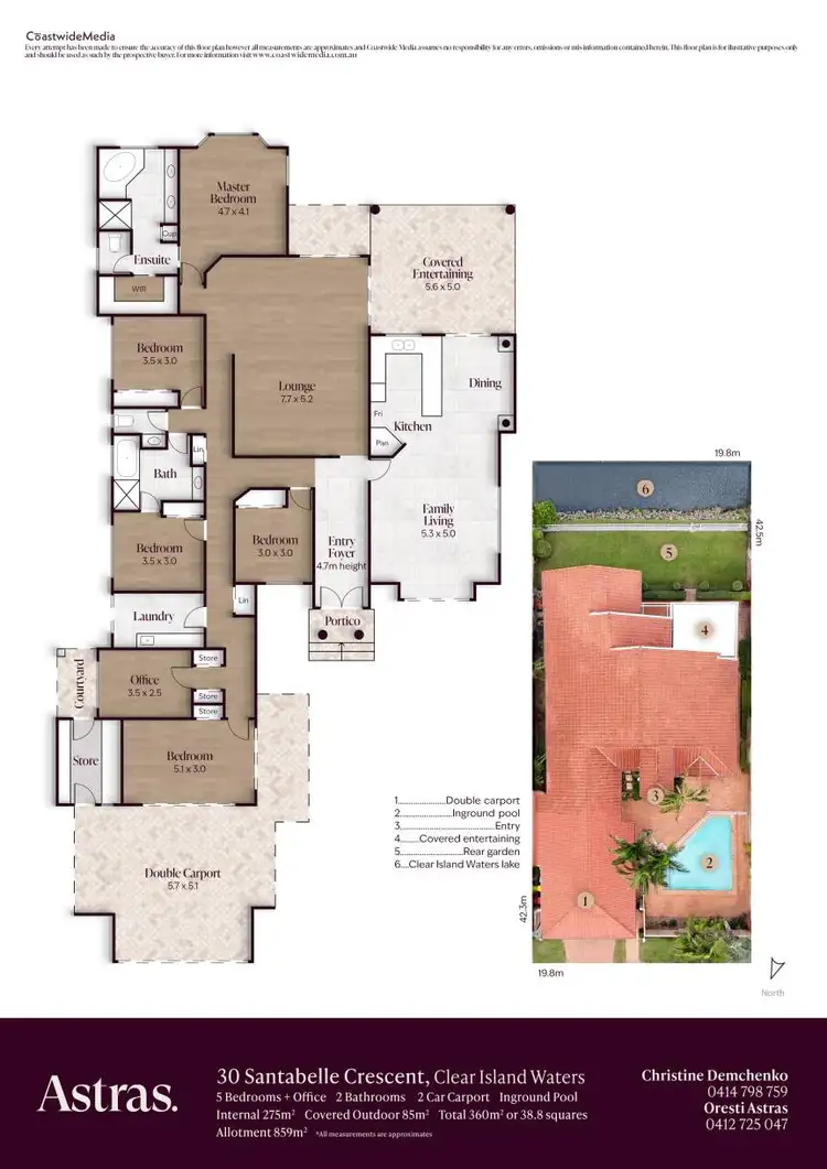 Floorplan of Homely house listing, 30 Santabelle Crescent, Clear Island Waters QLD 4226