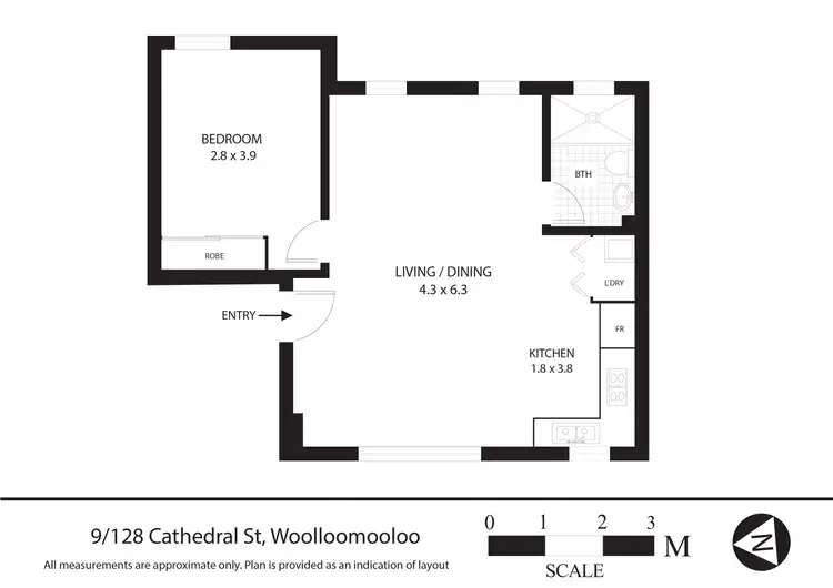 Floorplan of Homely apartment listing, 9/128 Cathedral Street, Woolloomooloo NSW 2011
