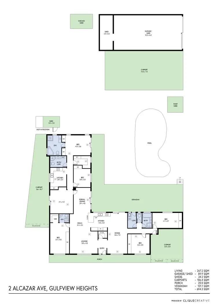 Floorplan of Homely house listing, 2 Alcazar Avenue, Gulfview Heights SA 5096