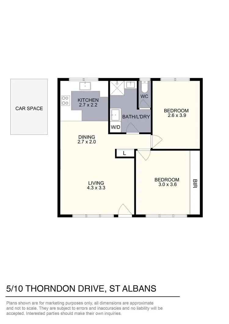 Floorplan of Homely unit listing, 5/10 Thorndon Drive, St Albans VIC 3021