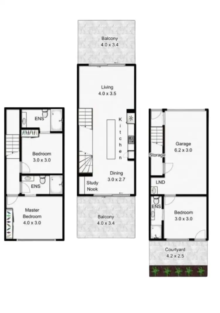 Floorplan of Homely townhouse listing, 4/255 Cavendish Road, Coorparoo QLD 4151