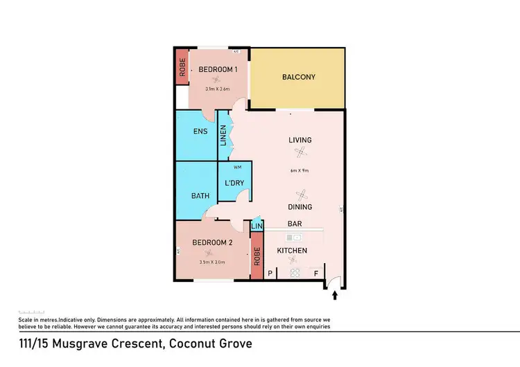 Floorplan of Homely unit listing, 111/15 Musgrave Crescent, Coconut Grove NT 810