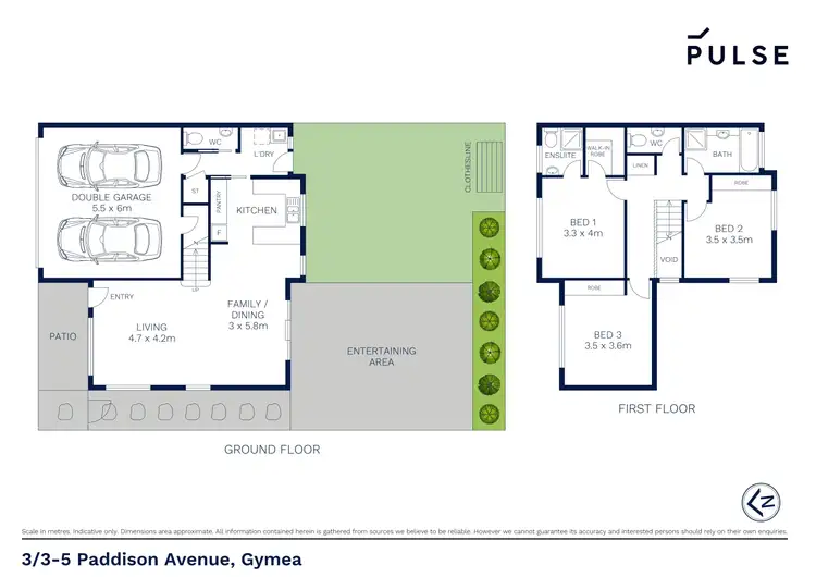 Floorplan of Homely townhouse listing, 3/3-5 Paddison Avenue, Gymea NSW 2227