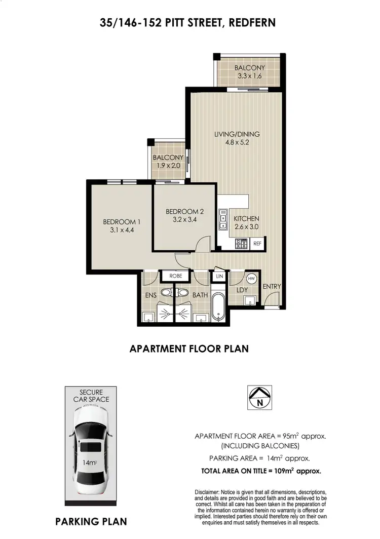 Floorplan of Homely apartment listing, 35/146 Pitt Street, Redfern NSW 2016