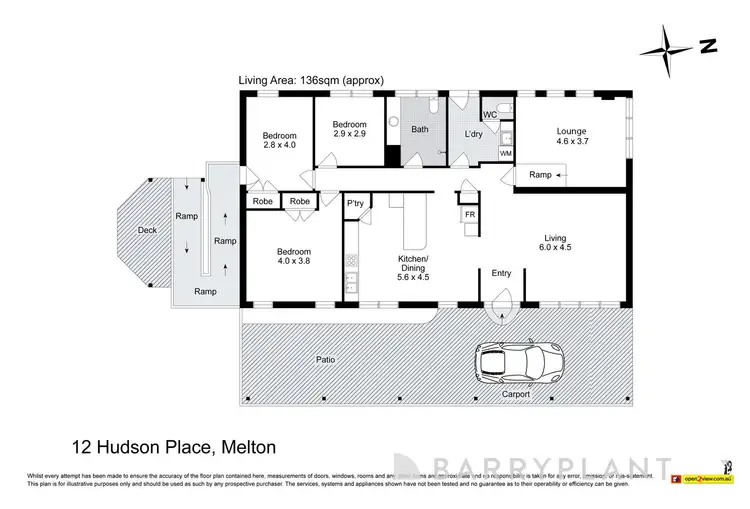 Floorplan of Homely house listing, 12 Hudson Place, Melton VIC 3337