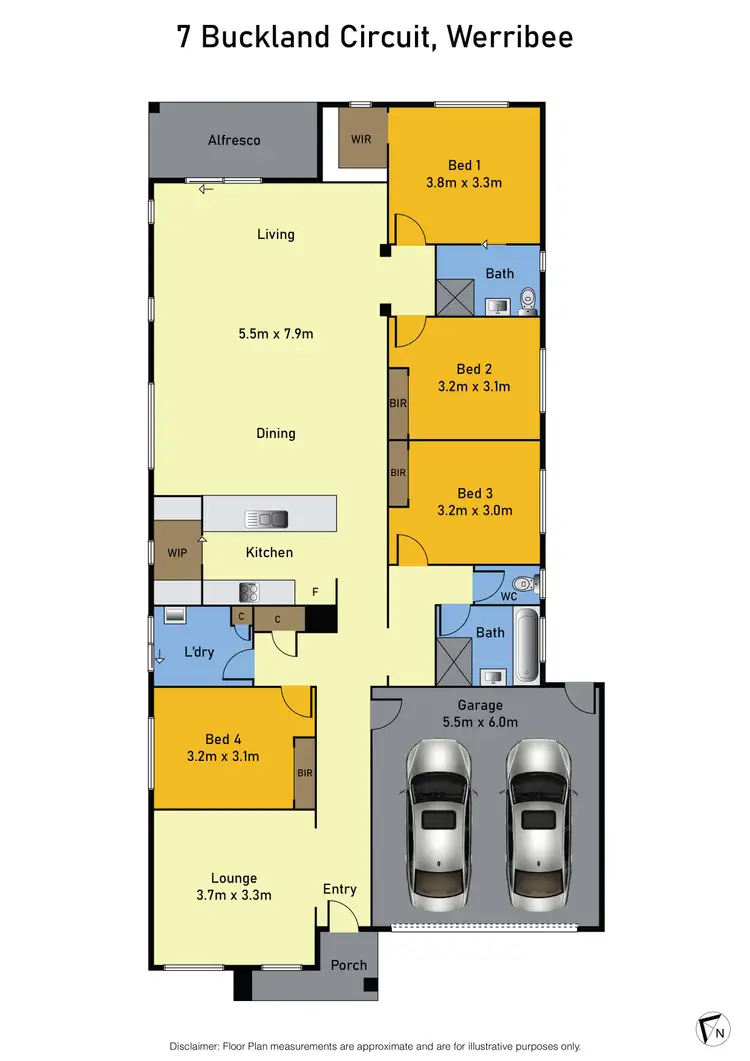 Floorplan of Homely house listing, 7 Buckland Circuit, Werribee VIC 3030