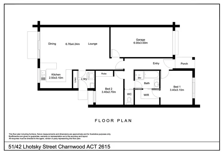 Floorplan of Homely townhouse listing, 51/42 Lhotsky Street, Charnwood ACT 2615