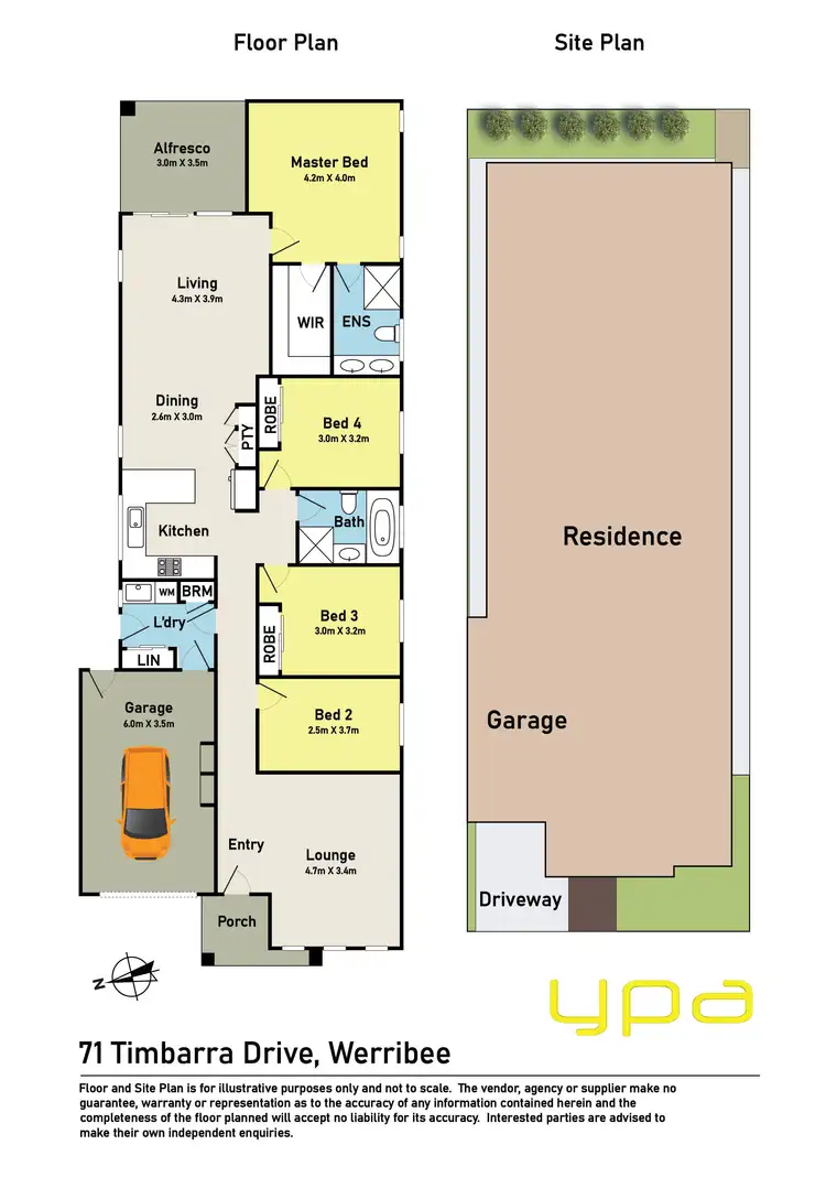 Floorplan of Homely house listing, 71 Timbarra Drive, Werribee VIC 3030