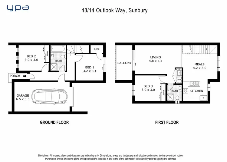Floorplan of Homely townhouse listing, 48/14 Outlook Way, Sunbury VIC 3429