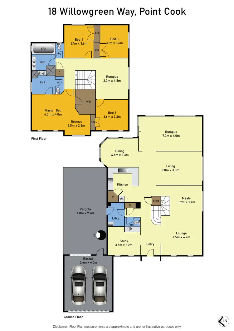 Floorplan of Homely house listing, 18 Willowgreen Way, Point Cook VIC 3030
