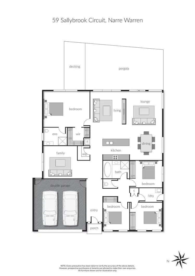 Floorplan of Homely house listing, 59 Sallybrook Circuit, Narre Warren VIC 3805