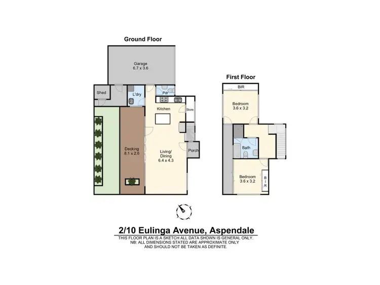 Floorplan of Homely townhouse listing, 2/10 Eulinga Avenue, Aspendale VIC 3195
