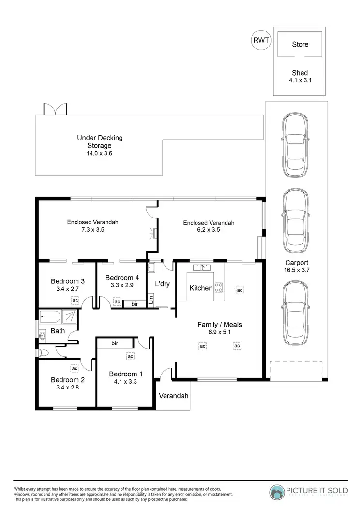 Floorplan of Homely house listing, 13 Sea View Road, Para Hills SA 5096