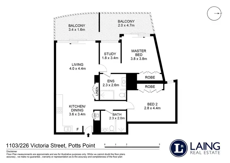 Floorplan of Homely apartment listing, 1103/226 Victoria Street, Potts Point NSW 2011