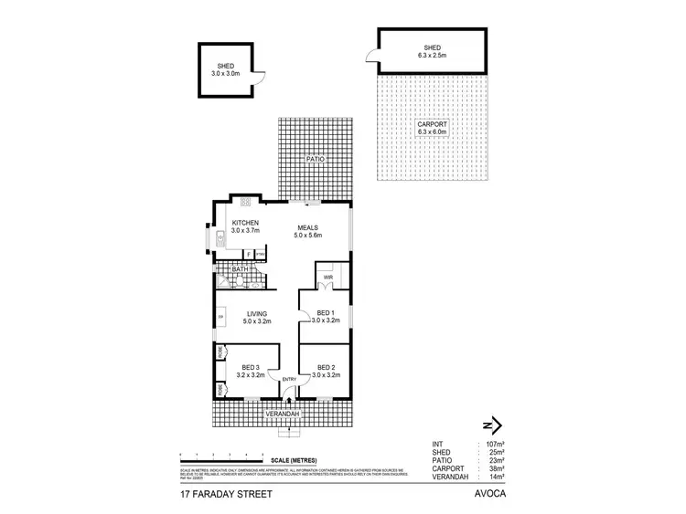 Floorplan of Homely house listing, 17 Faraday Street, Avoca VIC 3467