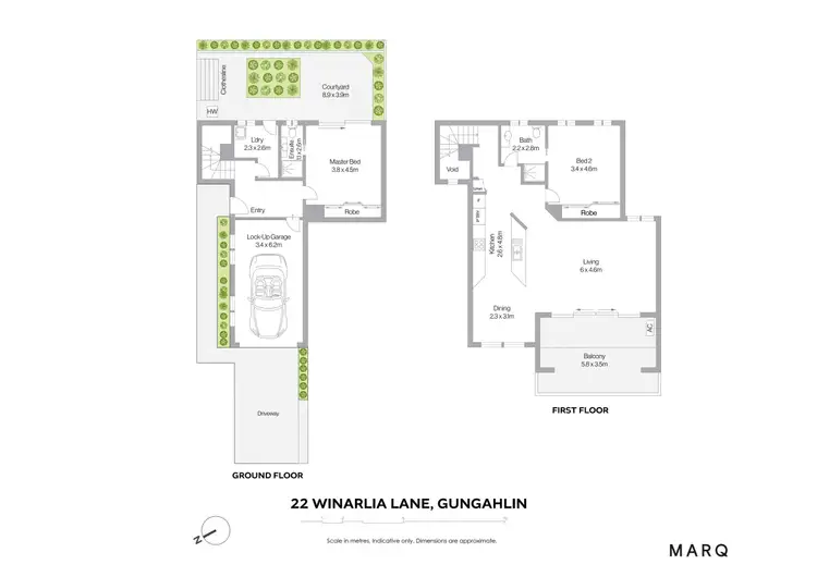 Floorplan of Homely townhouse listing, 22 Winarlia Lane, Gungahlin ACT 2912