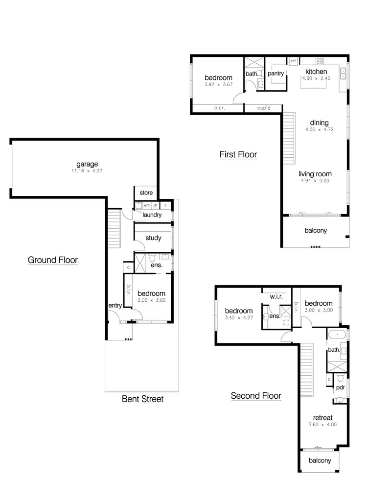Floorplan of Homely townhouse listing, 31 Bent Street, Altona VIC 3018