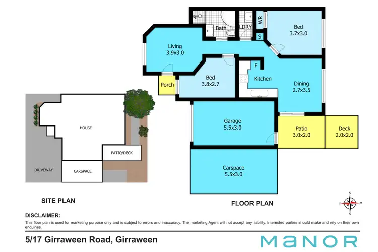 Floorplan of Homely villa listing, 5/17 Girraween Road, Girraween NSW 2145