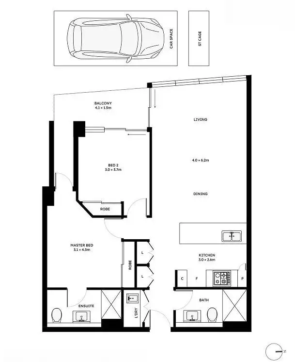 Floorplan of Homely apartment listing, 2009/8 Walker Street, Rhodes NSW 2138