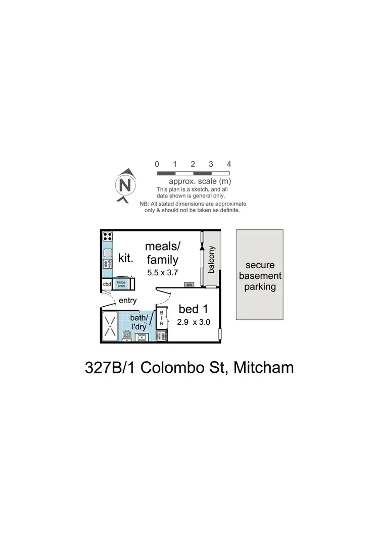 Floorplan of Homely apartment listing, 327B/1-19 Colombo Street, Mitcham VIC 3132