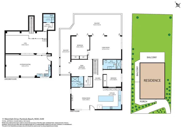 Floorplan of Homely house listing, 11 Weemilah Drive, Pambula Beach NSW 2549