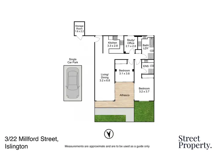 Floorplan of Homely apartment listing, 3/22 Milford Street, Islington NSW 2296