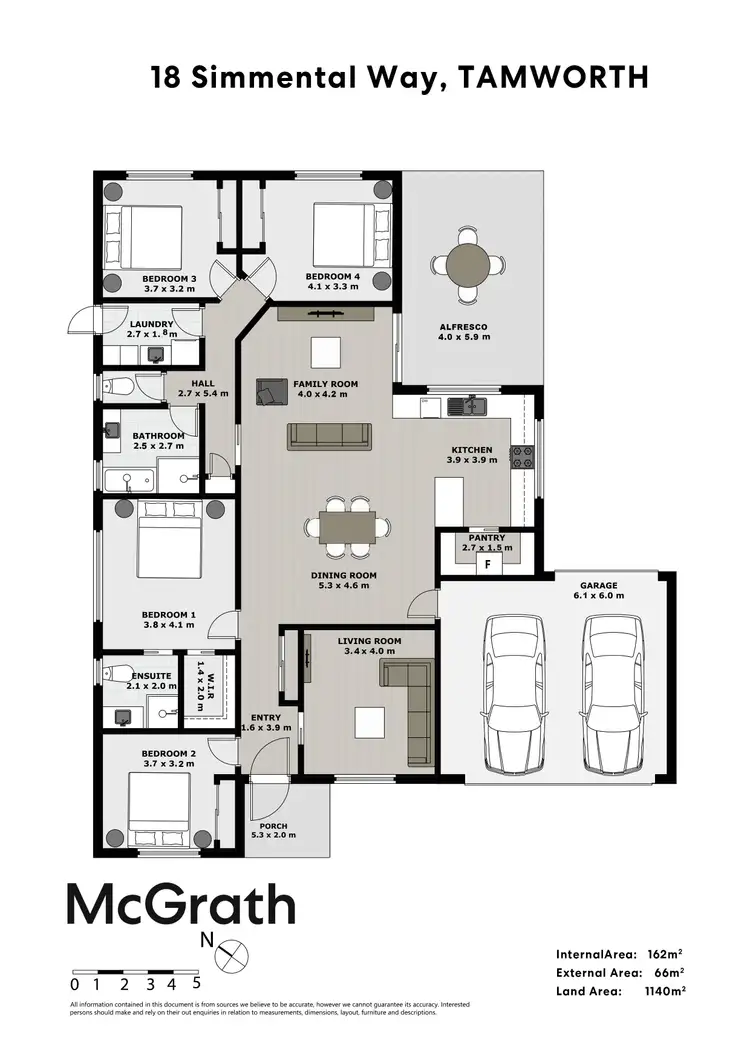 Floorplan of Homely house listing, 18 Simmental Way, Tamworth NSW 2340