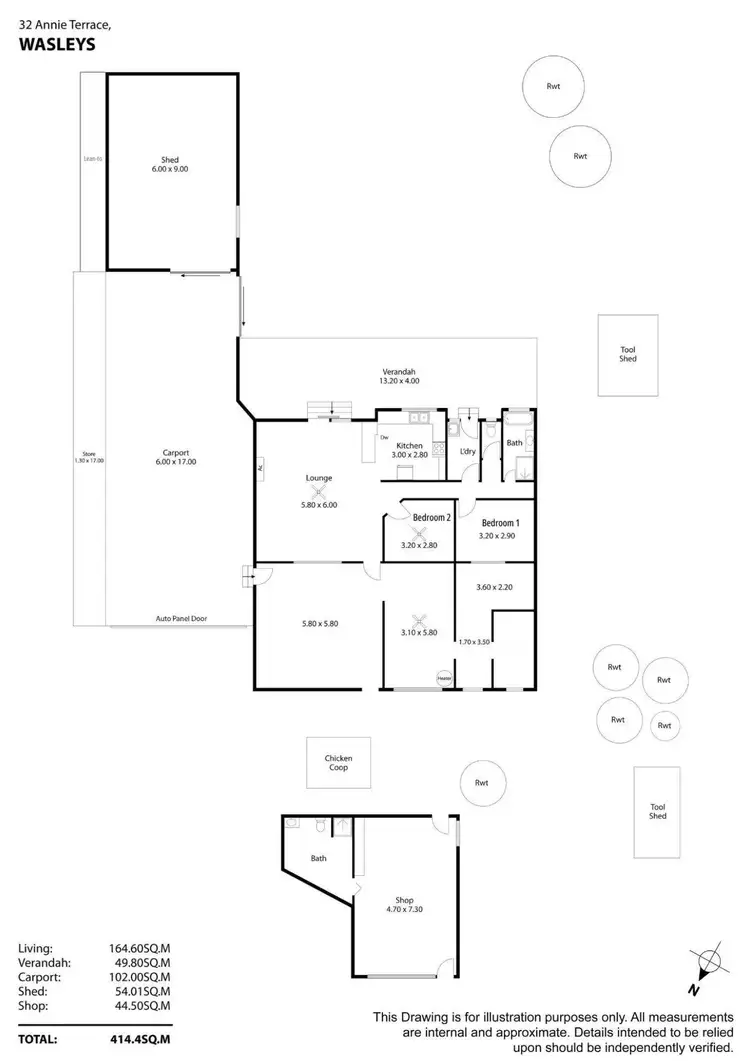 Floorplan of Homely house listing, 32 Annie Terrace, Wasleys SA 5400
