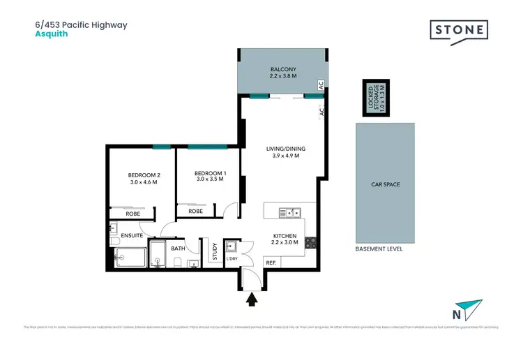 Floorplan of Homely apartment listing, 6/453 Pacific Highway, Asquith NSW 2077