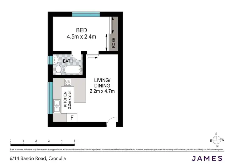 Floorplan of Homely unit listing, 6/14 Bando Road, Cronulla NSW 2230