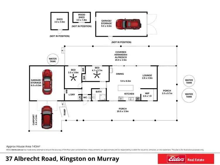 Floorplan of Homely house listing, 37 Albrecht Road, Kingston on Murray SA 5331