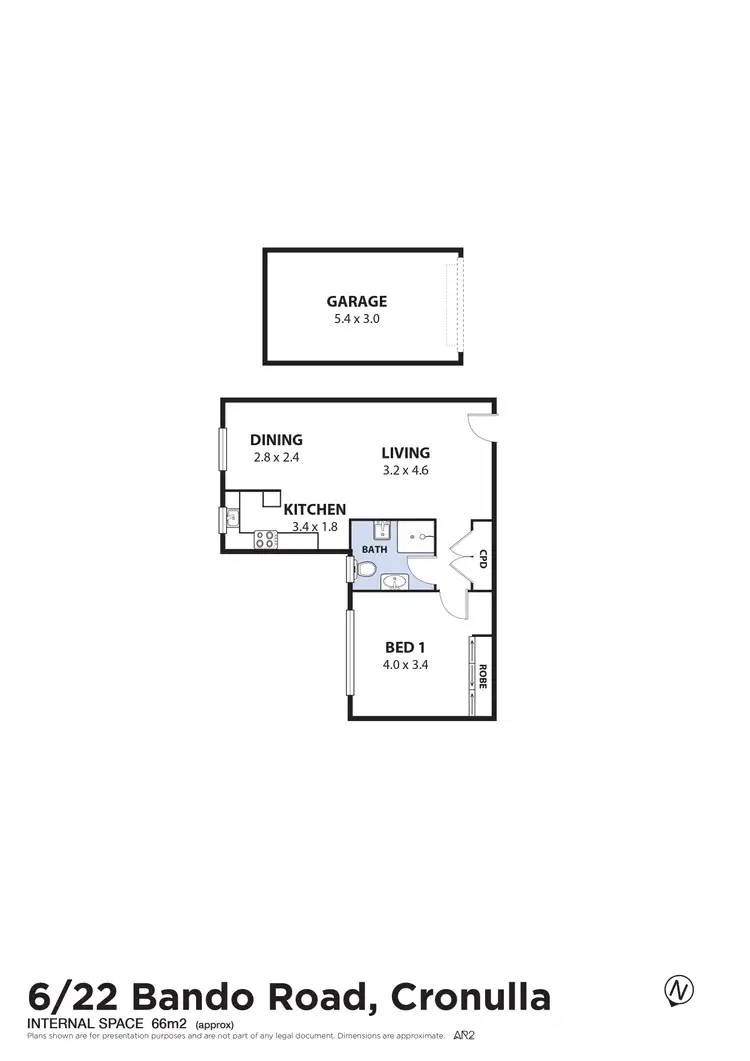 Floorplan of Homely unit listing, 6/22 Bando Road, Cronulla NSW 2230