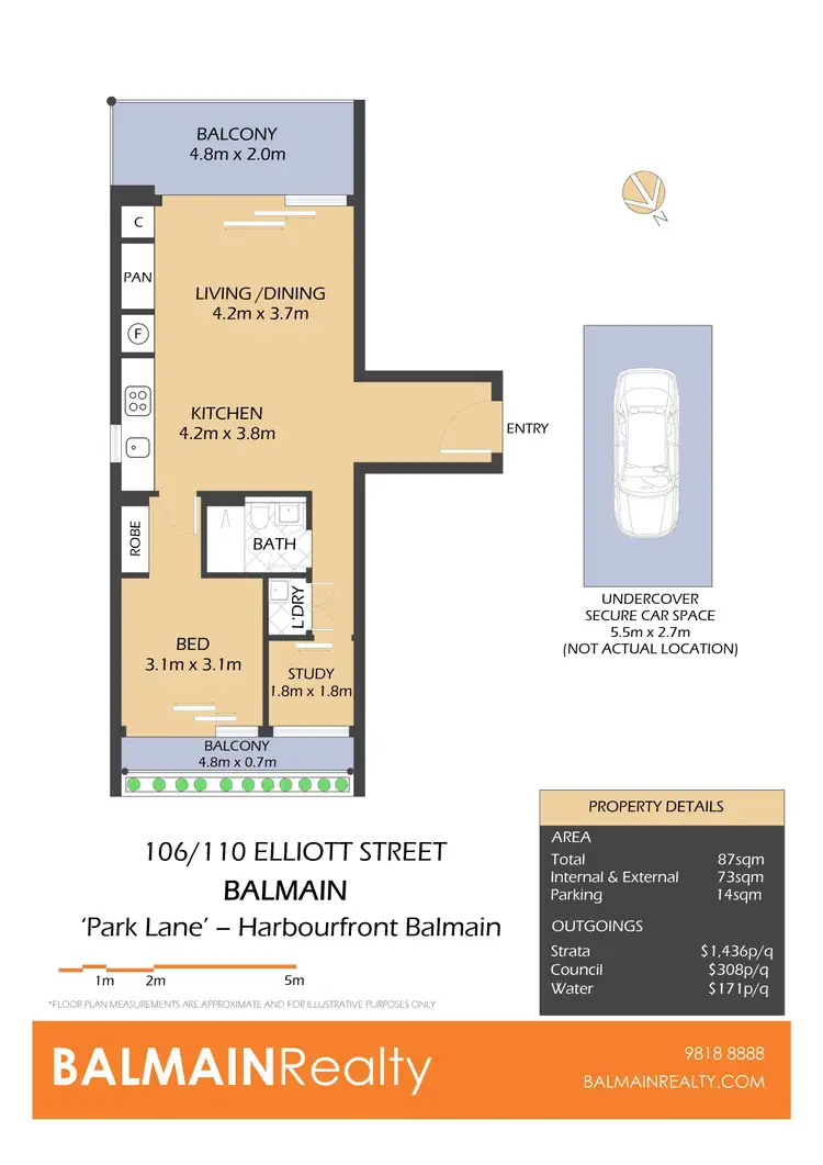 Floorplan of Homely apartment listing, 106/110 Elliott Street, Balmain NSW 2041