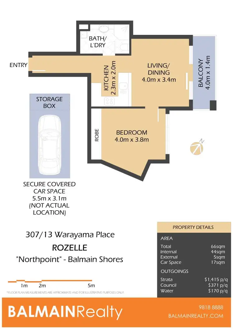 Floorplan of Homely apartment listing, 307/13 Warayama Place, Rozelle NSW 2039