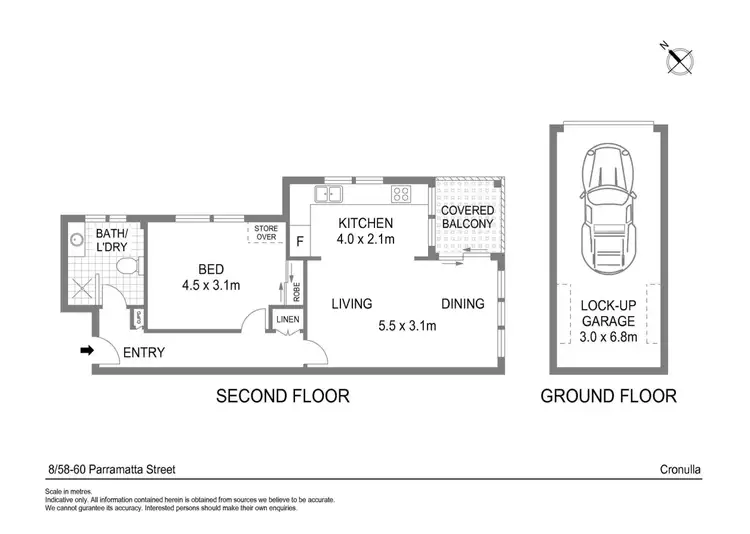 Floorplan of Homely apartment listing, 8/58 Parramatta Street, Cronulla NSW 2230