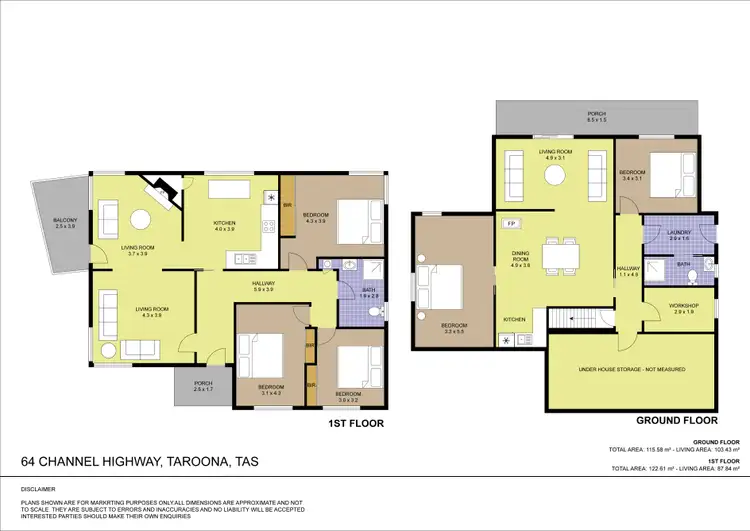Floorplan of Homely house listing, 64 Channel Highway, Taroona TAS 7053