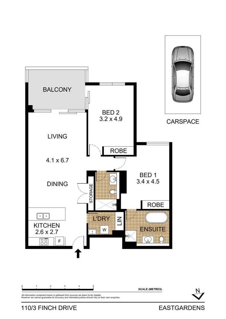 Floorplan of Homely apartment listing, 110/3 Finch Drive, Eastgardens NSW 2036