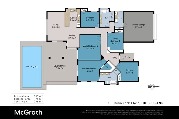 Floorplan of Homely house listing, 18 Shinnecock Close, Hope Island QLD 4212