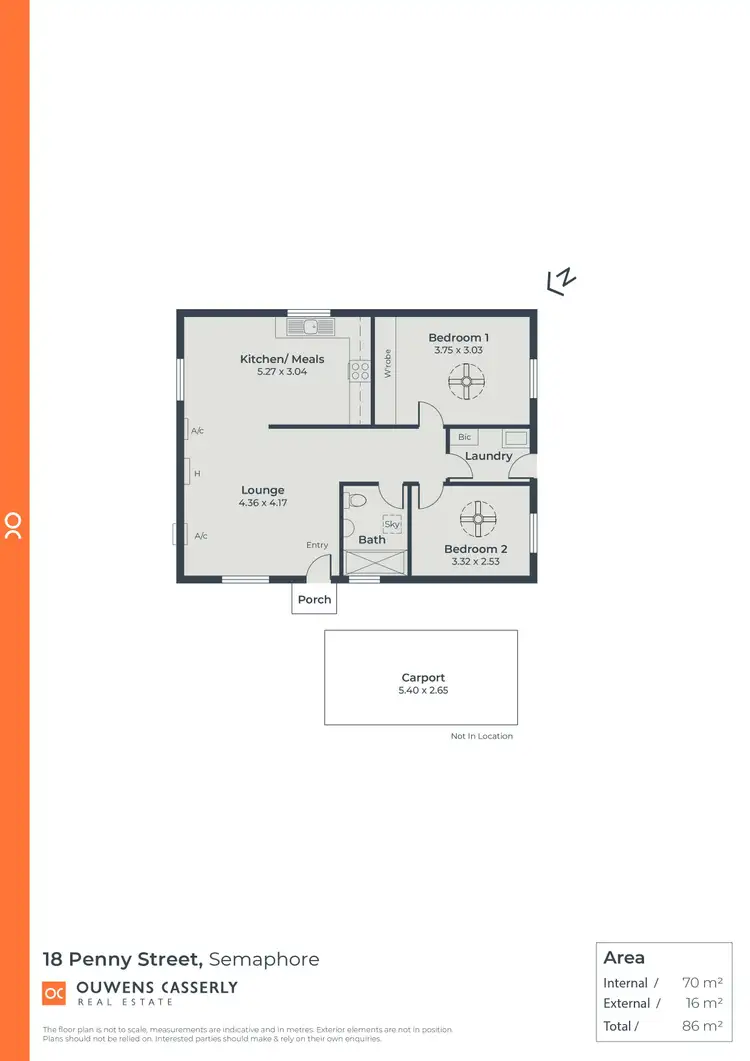 Floorplan of Homely unit listing, 2/18 Penny Street, Semaphore SA 5019