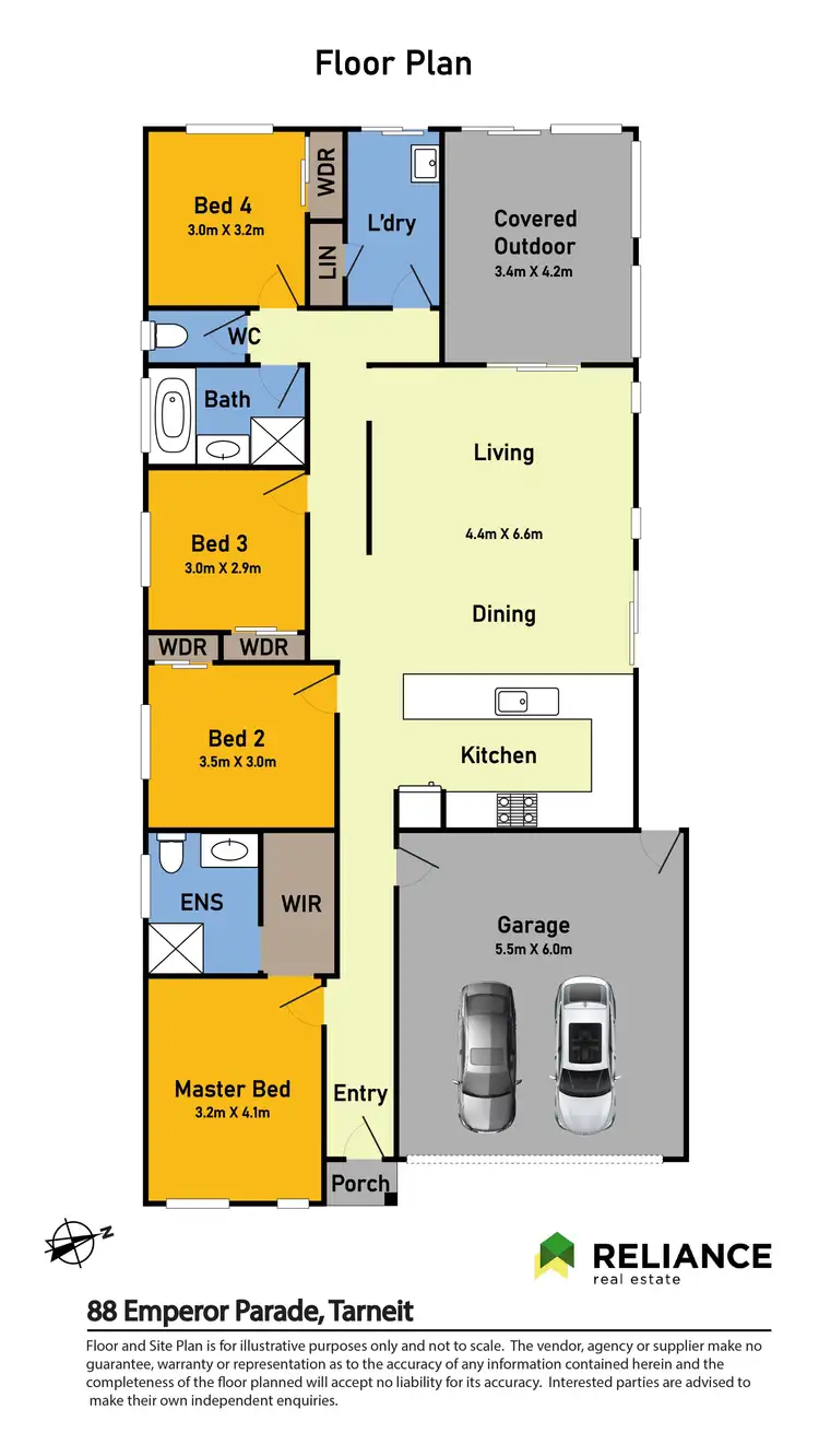 Floorplan of Homely house listing, 88 Emperor Parade, Tarneit VIC 3029