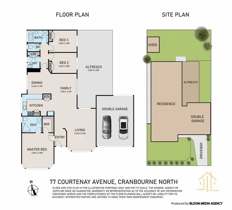 Floorplan of Homely house listing, 77 Courtenay Avenue, Cranbourne North VIC 3977