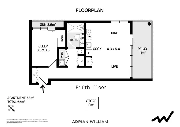 Floorplan of Homely apartment listing, 503/186A Victoria Road, Marrickville NSW 2204