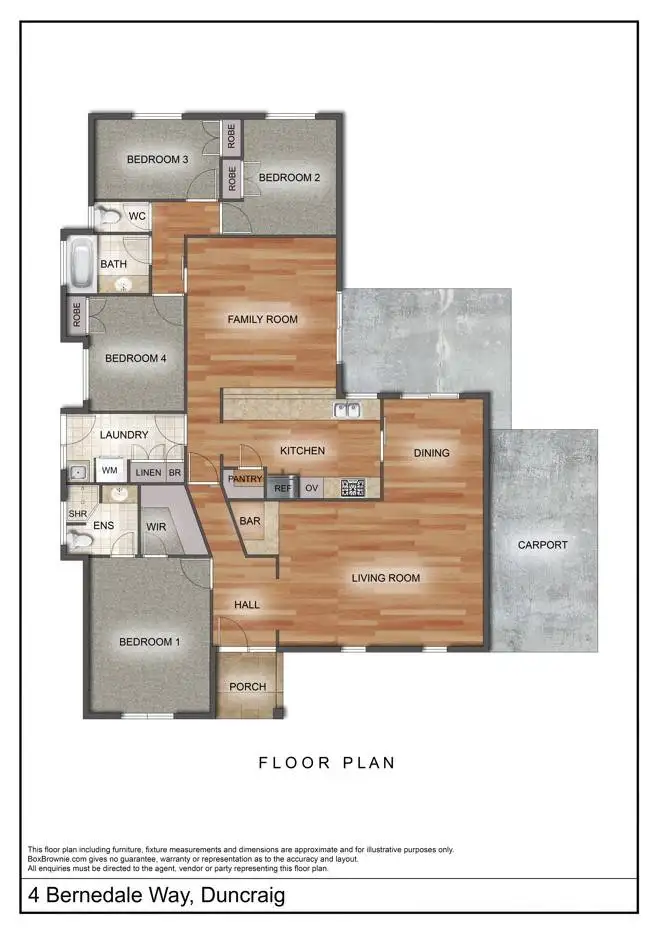 Floorplan of Homely house listing, 4 Bernedale Way, Duncraig WA 6023