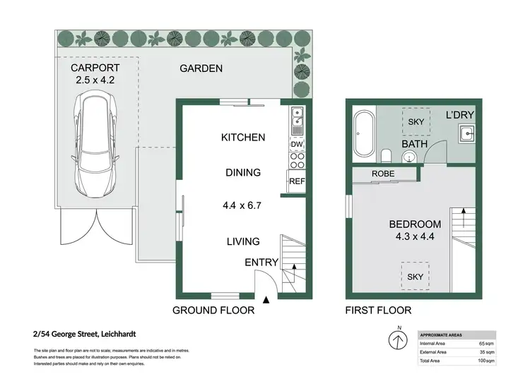 Floorplan of Homely townhouse listing, 2/54 George Street, Leichhardt NSW 2040