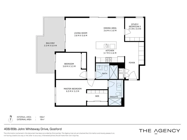 Floorplan of Homely apartment listing, 408/89B John Whiteway Drive, Gosford NSW 2250